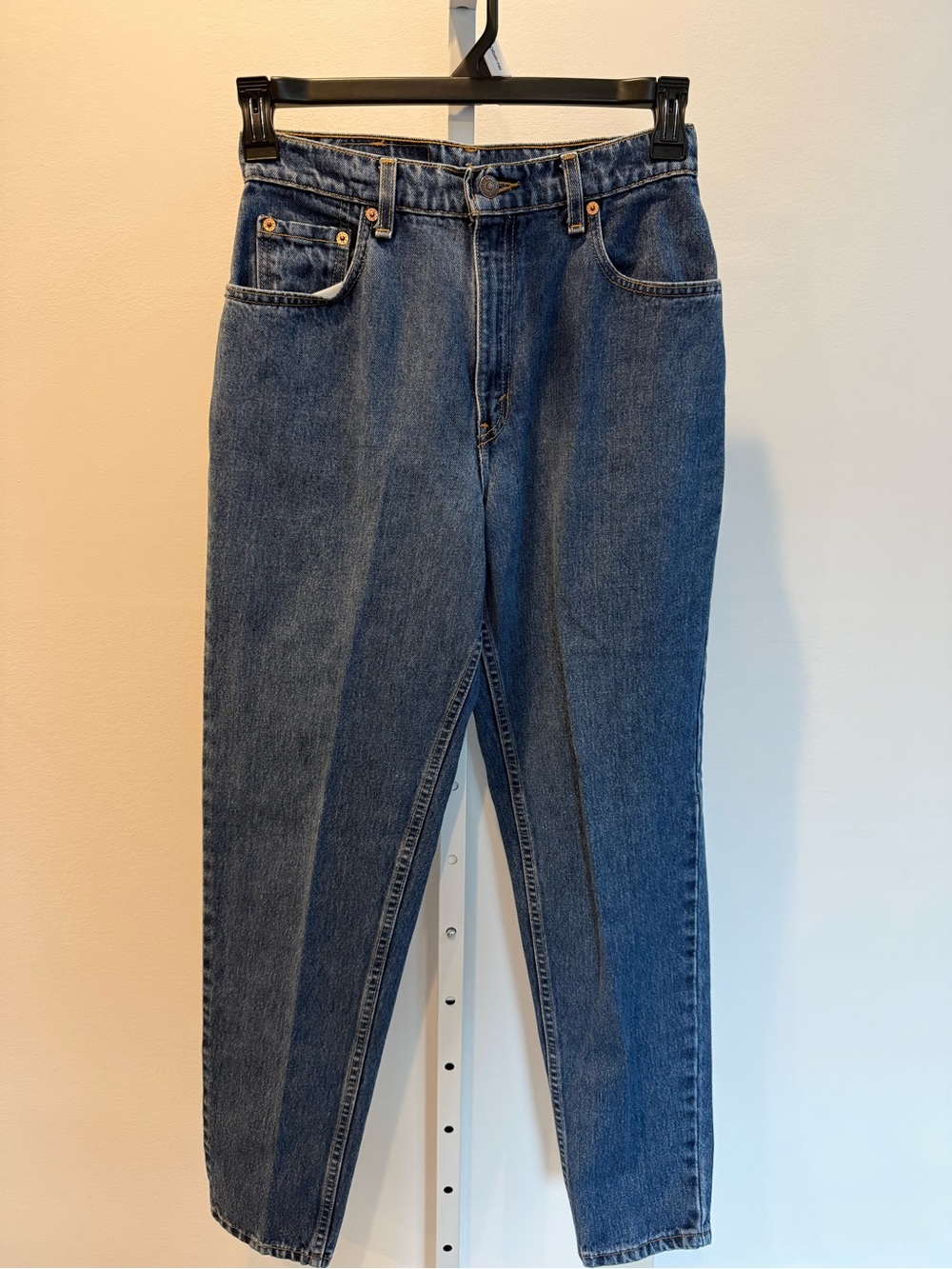 Vintage 90s Levi’s 551 High Waist Relaxed Fit Tapered Leg Blue Jeans Women’s Siz